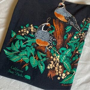 Keehn Scenes Vintage California State Parks Quail Nature Graphic Tee